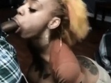 Ghetto slut got huge facial on cam