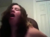 talking to the camera while taking a black cock