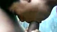 srilankan girl blowjob outside