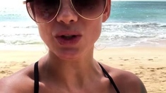 Ginger Banks Masturbate Beach